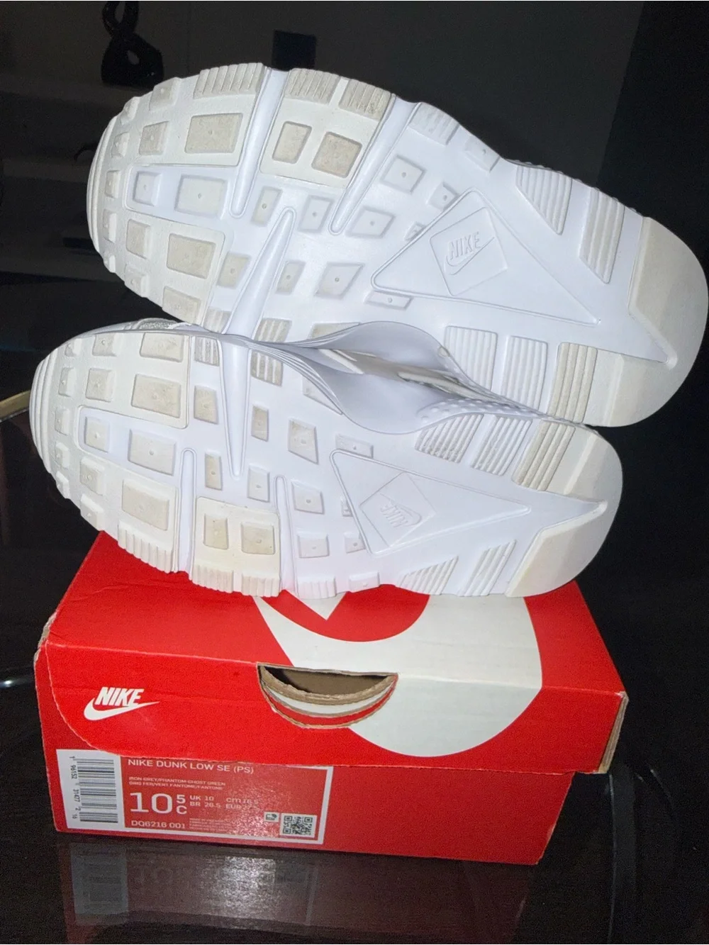 Nike Kids White Lace-Up Sneakers
